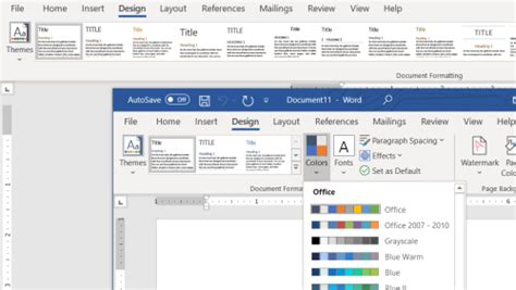 How To Use Different Color Theme In Ms Word Document Super User