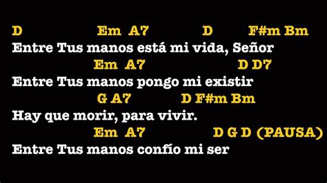 Entre Tus Manos Letra Y Acordes Youtube