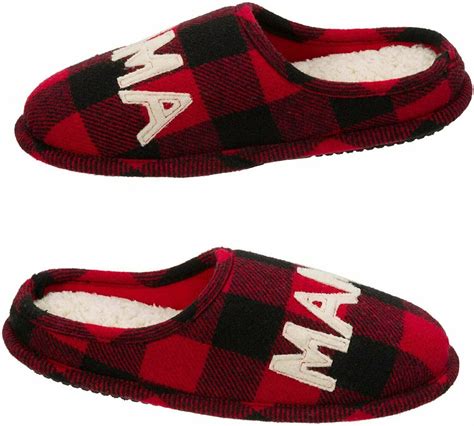 Dearfoams Women S Mama Bear Plaid Clog Slipper Xl Ebay