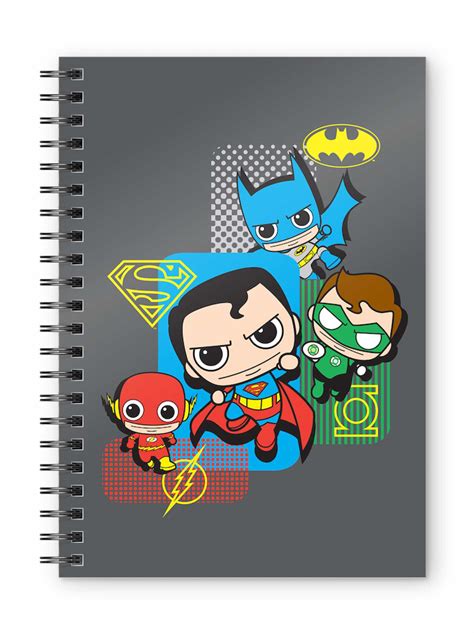 Dc Comics Justice League Chibi A5 Spiral Notebook