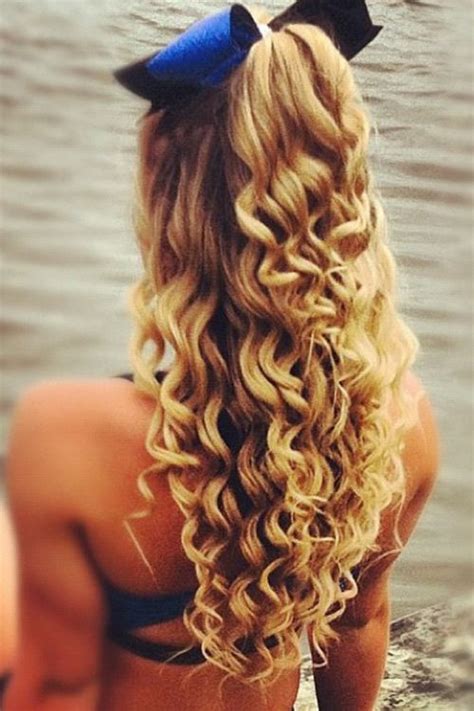 Straightleg In The Making Cheerleading Hairstyles Curly Hair Styles