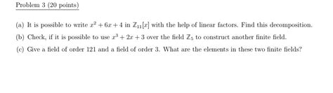 Solved Problem 3 20 Points A It Is Possible To Write X2