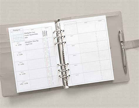 Monthly Planner A5 Printable Inserts Monthly Organizer - Etsy