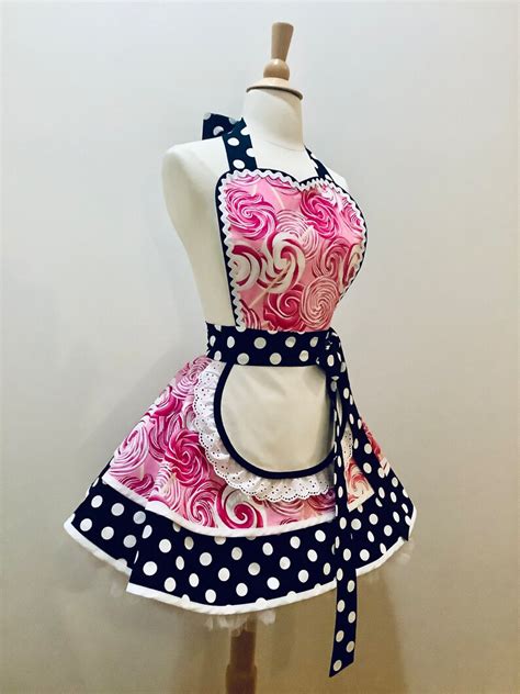 Flirty Chic French Maid Pinup Apron Retro Sexy Sweetheart Etsy