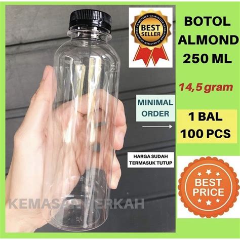 Botol Almond Ml Botol Plastik Ml Tutup Segel Shopee Indonesia