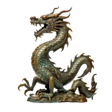 Golden Dragon Statue Issolated White, Dragon Statue Issolated White ...