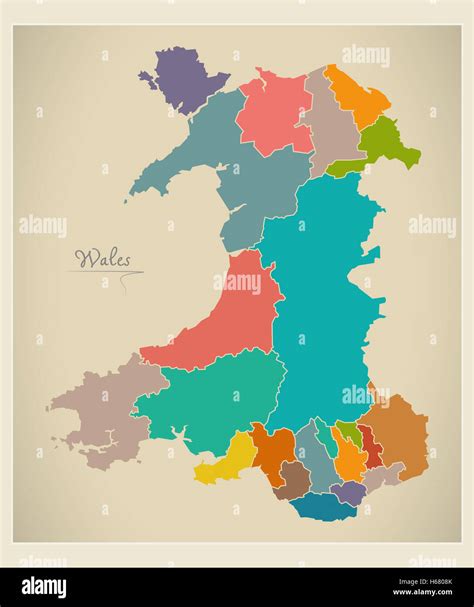 Wales Map Hi Res Stock Photography And Images Alamy