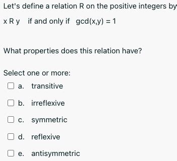 Solved Let S Define A Relation R On The Positive Integers By Chegg