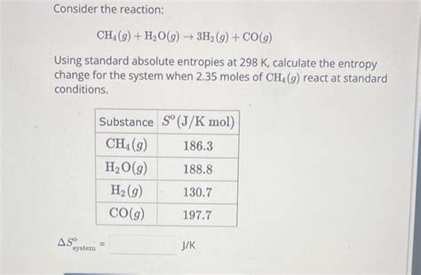 Solved Consider The Reaction Ch G H O G H G Co G Chegg