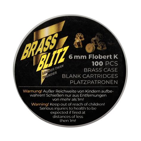 Pobjeda Brass Blitz Knallpatronen Kal 6 mm Flobert 100 Stück