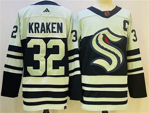 Seattle Kraken 32nd Club Ice Blue 2022 Reverse Retro Primegreen Jersey