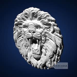 Lion Head 3D STL File For CNC Router 3D Print Casting Wood Carving