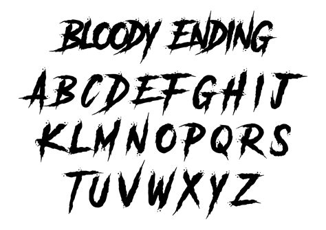 Horror Alphabet Svg Horror Svg Alphabet Horror Font Svg Alphabet Svg