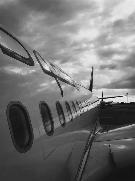 Plane Air Airplane Airport Black And White Bw Fly Saudi Airline