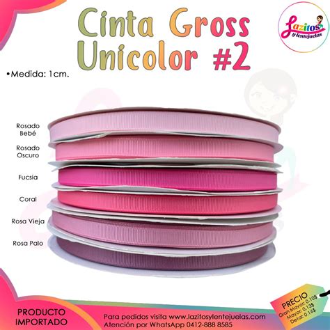 Cinta Gross Unicolor Lazitos Y Lentejuelas