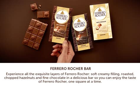 Ferrero Rocher Dark Chocolate And Hazelnut Bar Chocolate Bars 55