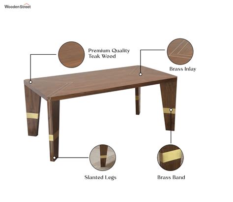 Buy Itish Teak Wood 6 Seater Dining Table Set At 36 Off Online Wooden Street