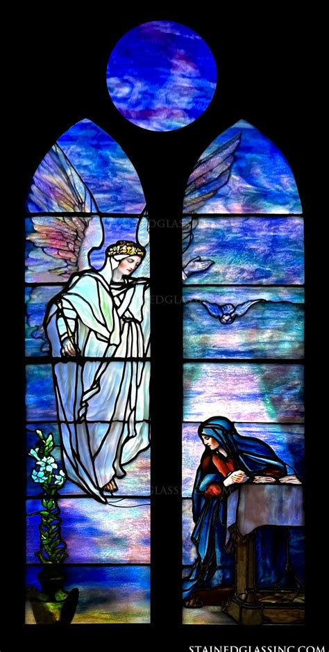 The Annunciation Window By Louis C Tiffany Religious Stained Glass Window