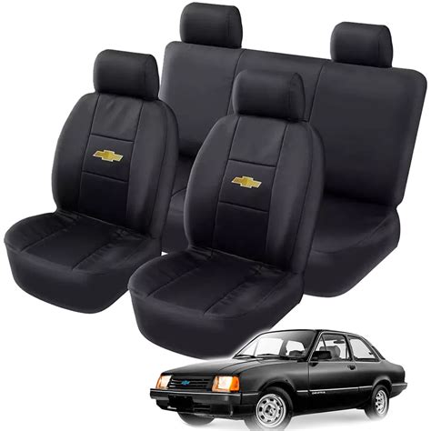 Capa Bancos Automotivo Couro Courvin Preto Gm Chevette No Shoptime