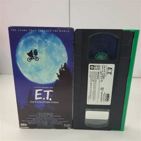 E T THE EXTRA Terrestrial VHS 1982 Rare Green And Black Tape With