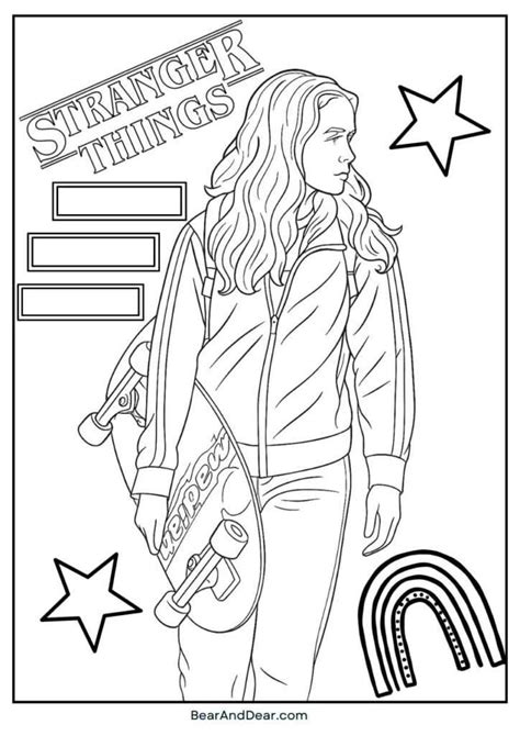 Disegni Stranger Things Max - Max Stranger Things para Colorir: 12 Desenhos Grátis para Imprimir (PDF)