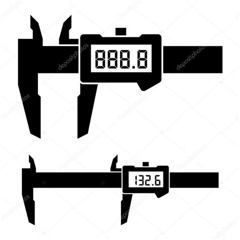 LCD electronic digital caliper micrometer gauge vernier Stock Vector Image by ©happyroman #85303500