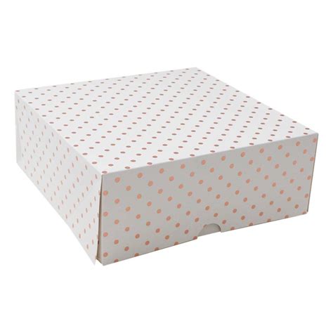 Ginger Ray Rose Gold Spot Cake Box 2 Pack Hobbycraft