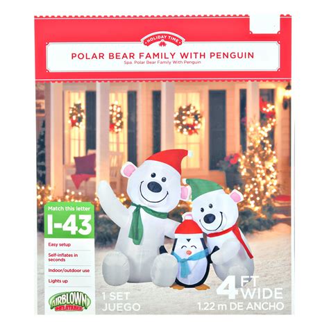 Holiday Time 4ft Polar Bear Family by Gemmy Industries - Walmart.com