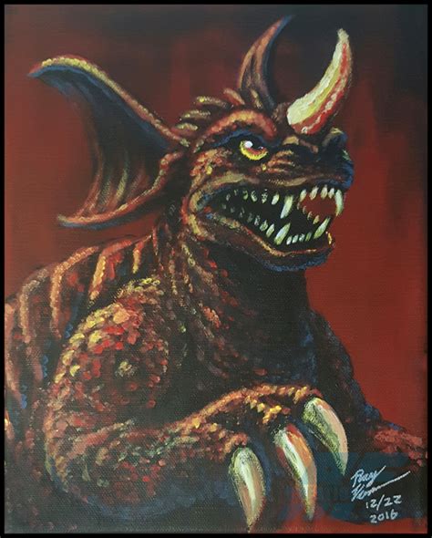 Baragon painting by AlmightyRayzilla on DeviantArt