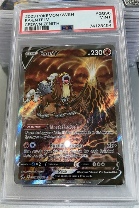 Entei V Psa Gg Full Art Crown Zenith Pokemon Mint Values Mavin