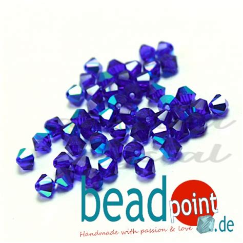 Beadpoint Delara Mc Bead Bicone Cobalt Blue Ab Mm St Ck Delara