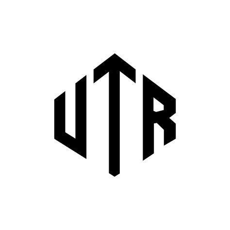 Diseño De Logotipo De Letra Utr Con Forma De Polígono Diseño De