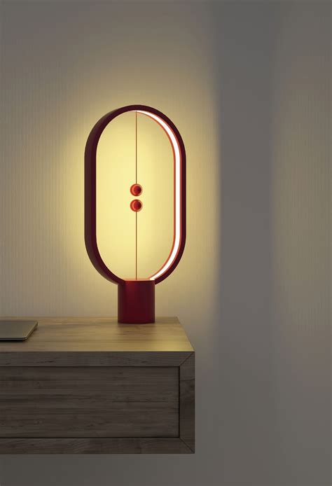 Heng Balance Lamp Ellipse Red Usb Lamp With A Switch In Mid Air