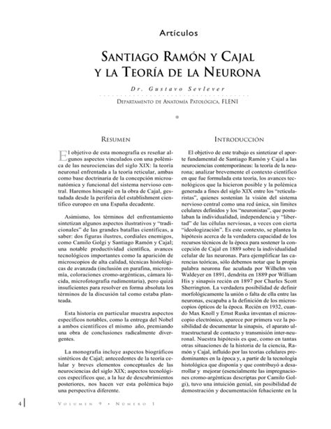 santiago ramón y cajal y la teoría de la neurona