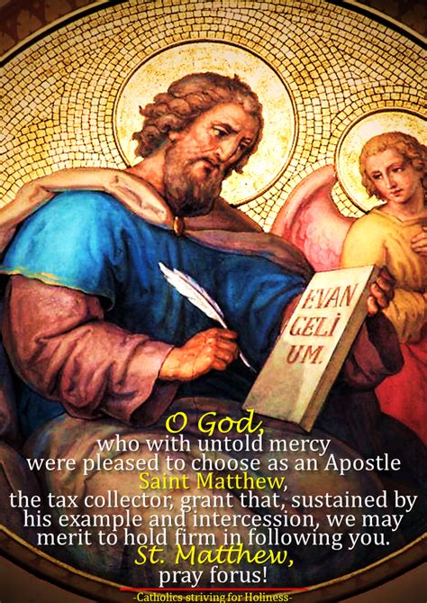 Sept 21 St Matthew Apostle And Evangelist Promptness And