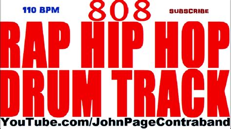 808 Rap Hip Hop Drum Beat Track 110 Bpm Loop YouTube