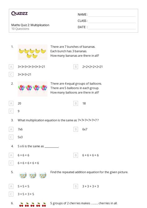 50 Multiplication As Equal Groups Worksheets For 1st Grade On Quizizz Free And Printable