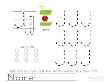 FOCUS Letter Jj Worksheets and Activities for PRESCHOOL CURRICULUM