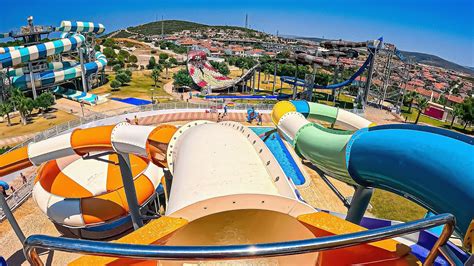 Space Bowl Waterslide at Oasis Aquapark Alacatı Cesme Izmir Turkey