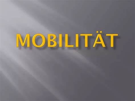 PPT Mobilität PowerPoint Presentation free download ID 4147125