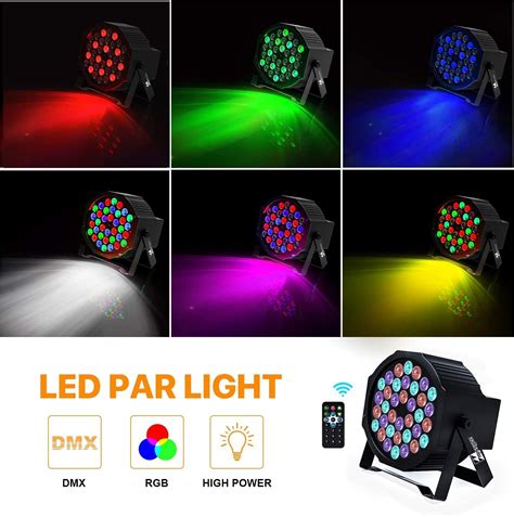 Missyee Luces Led Rgb Para Escenario De Dj Control Dmx Con Sonido