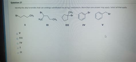 Solved Question Identify The Alkyl Bromides That Can Chegg