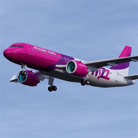 Airbus A320 Wizz Air 3D Модель 159 3ds fbx obj gltf upk