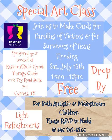 Create Cards for Texas Flooding Victim Families and Survivors , Restore