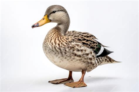 premium photo mallard duck isolated  white background
