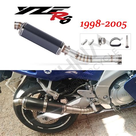 Motorcycle Exhaust Escape Muffler Middle Front Lik Pipe Slip On Slip On