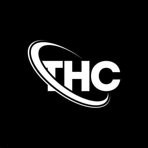 THC logo. THC letter. THC letter logo design. Initials THC logo linked with circle and uppercase ...