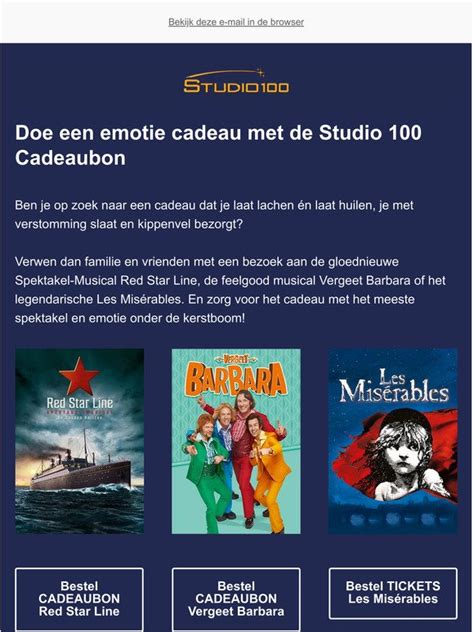 Studio100 Ontdek De Studio 100 Cadeaubon Herbeleef De