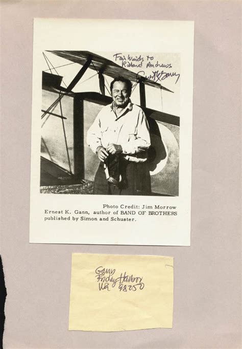 Ernest K. Gann - Autographed Inscribed Photograph | HistoryForSale Item ...