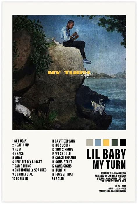 Lil Baby Poster It's Only Me Album Cover Posters Canvas Poster Bedroom ...